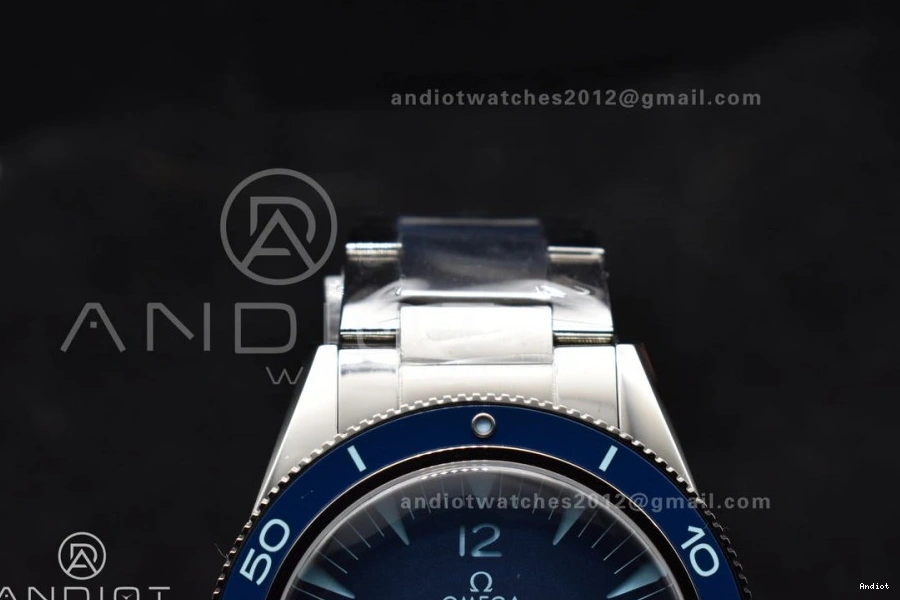 Bracelet Dial Blue Heritage Best VSF Seamaster 1:1 Edition on Clone Super 300 SS A8912 0401
